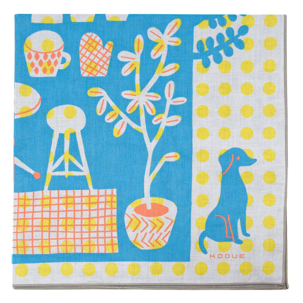 在庫限り】ひびのこづえ ハンカチ / LIFE イエロー ｜【SEMPRE.JP】公式通販 家具・雑貨・インテリアショップのセンプレ