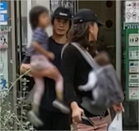 伊藤英明と妻・子供の家族画像